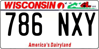 WI license plate 786NXY