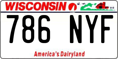 WI license plate 786NYF