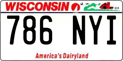 WI license plate 786NYI