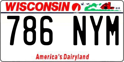 WI license plate 786NYM