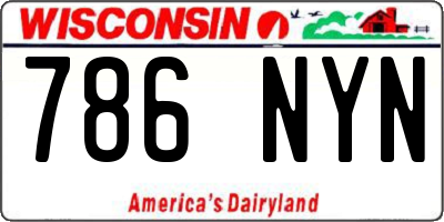 WI license plate 786NYN