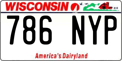 WI license plate 786NYP