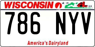 WI license plate 786NYV