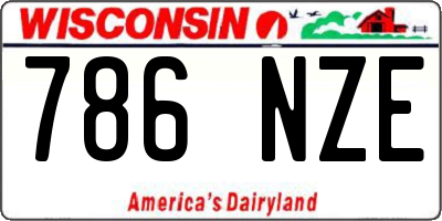 WI license plate 786NZE