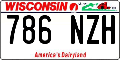 WI license plate 786NZH
