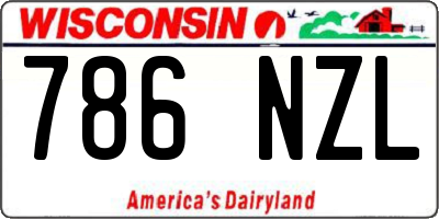 WI license plate 786NZL