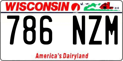 WI license plate 786NZM