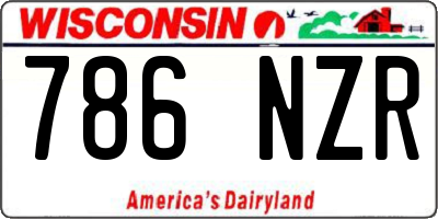 WI license plate 786NZR