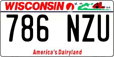 WI license plate 786NZU