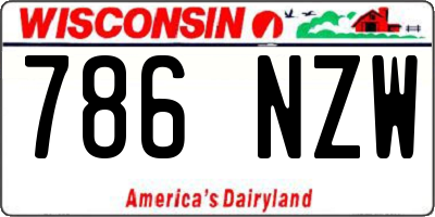 WI license plate 786NZW