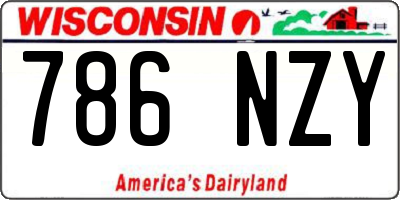 WI license plate 786NZY