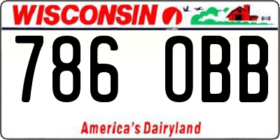 WI license plate 786OBB