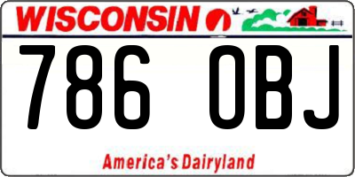 WI license plate 786OBJ