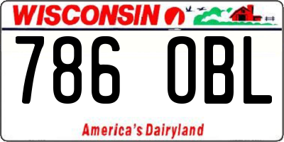 WI license plate 786OBL