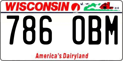 WI license plate 786OBM