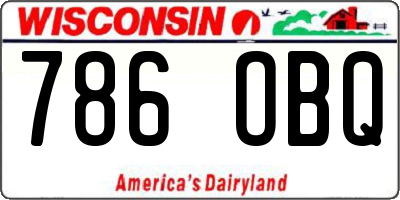 WI license plate 786OBQ