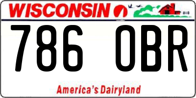 WI license plate 786OBR