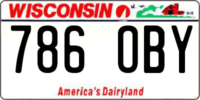 WI license plate 786OBY