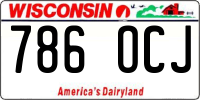 WI license plate 786OCJ