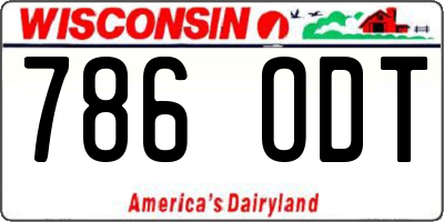 WI license plate 786ODT