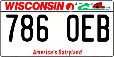 WI license plate 786OEB
