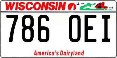WI license plate 786OEI