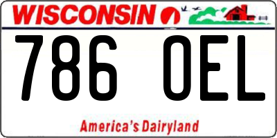 WI license plate 786OEL