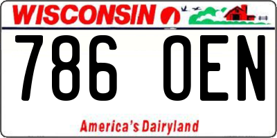 WI license plate 786OEN