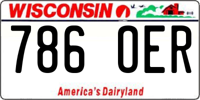 WI license plate 786OER