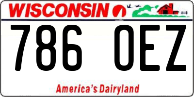 WI license plate 786OEZ