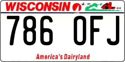 WI license plate 786OFJ