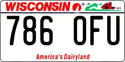 WI license plate 786OFU
