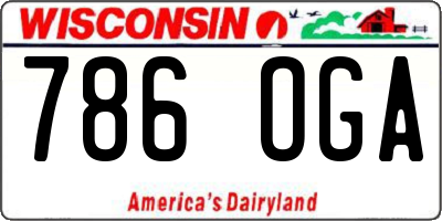 WI license plate 786OGA