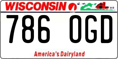WI license plate 786OGD