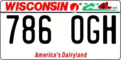WI license plate 786OGH
