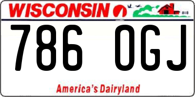 WI license plate 786OGJ