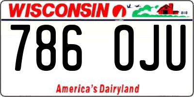 WI license plate 786OJU