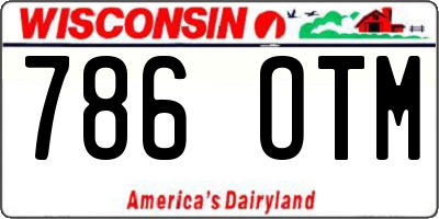 WI license plate 786OTM