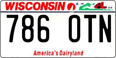 WI license plate 786OTN
