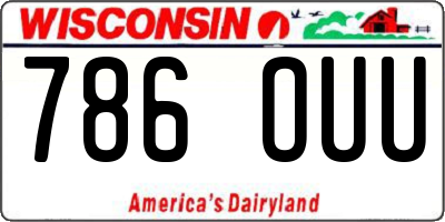 WI license plate 786OUU