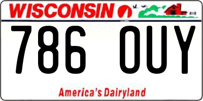 WI license plate 786OUY