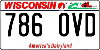 WI license plate 786OVD