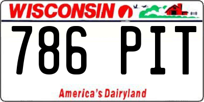 WI license plate 786PIT