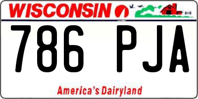 WI license plate 786PJA