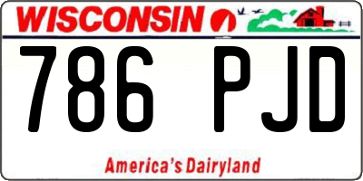 WI license plate 786PJD