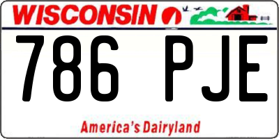 WI license plate 786PJE