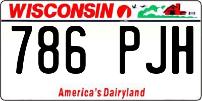 WI license plate 786PJH