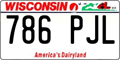 WI license plate 786PJL