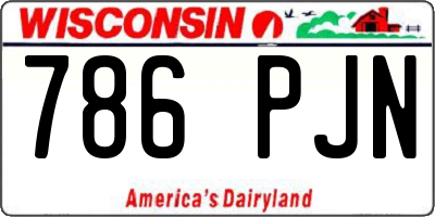 WI license plate 786PJN