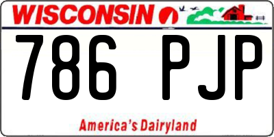WI license plate 786PJP